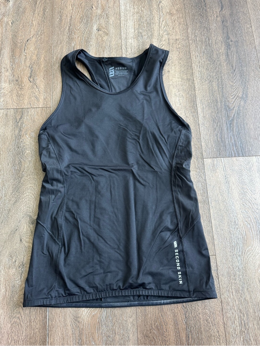 Second Skin Black Compression Tank Top Women’s Size Medium